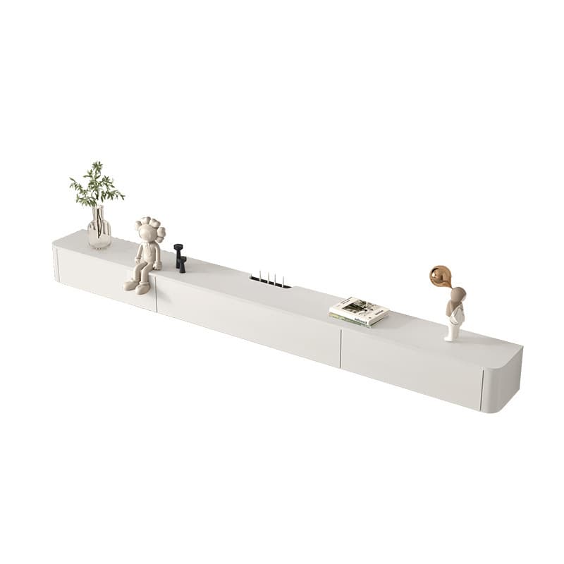 Contemporary Rectangular Wall Mounted TV Stand with Door Living Room thumbnail 12