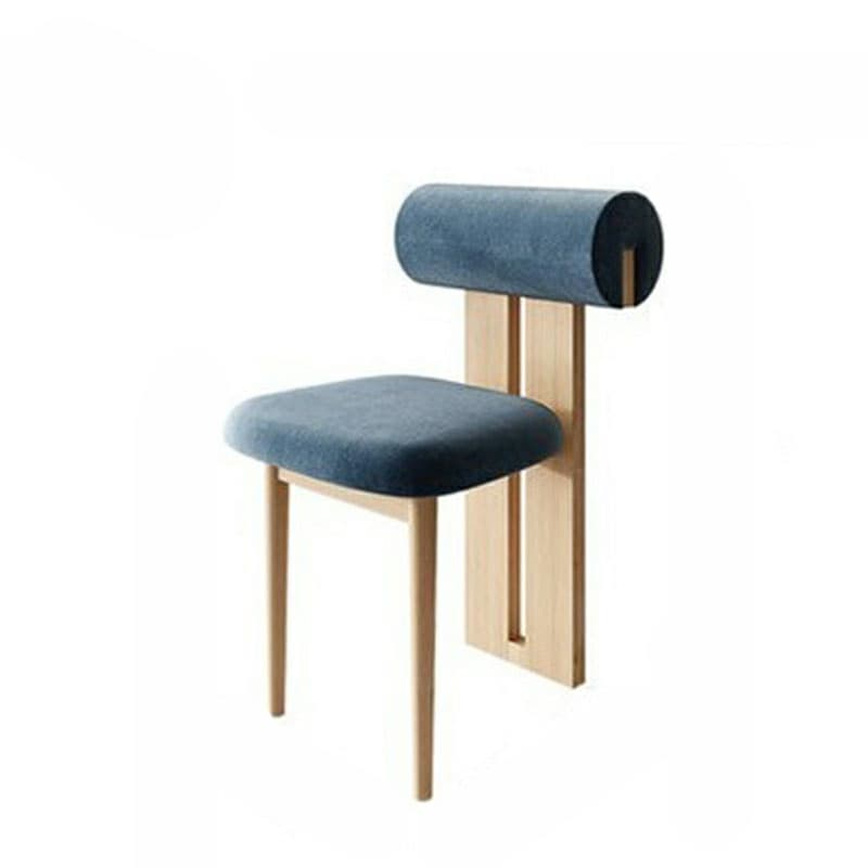 Modern Upholstered Armless Kitchen & Dining Chair, Open Back, Wood Ash, 1 Piece thumbnail 15