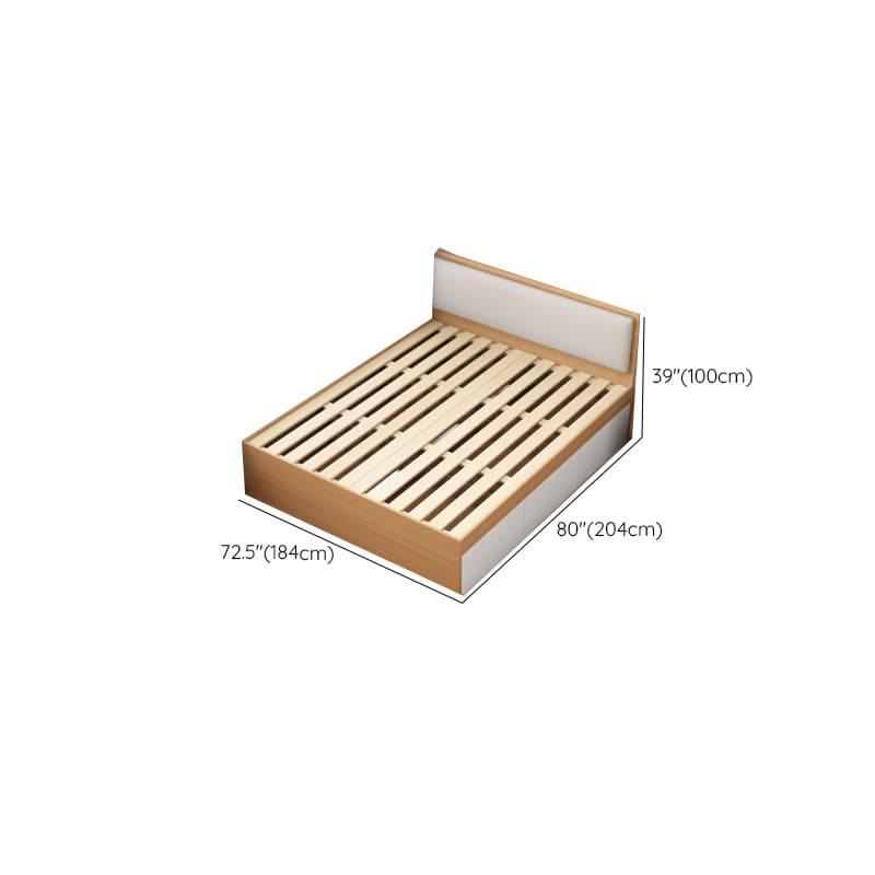 Natural Color Solid Color Storage Included Bed with 3 Storage Boxes for Bedroom thumbnail 9