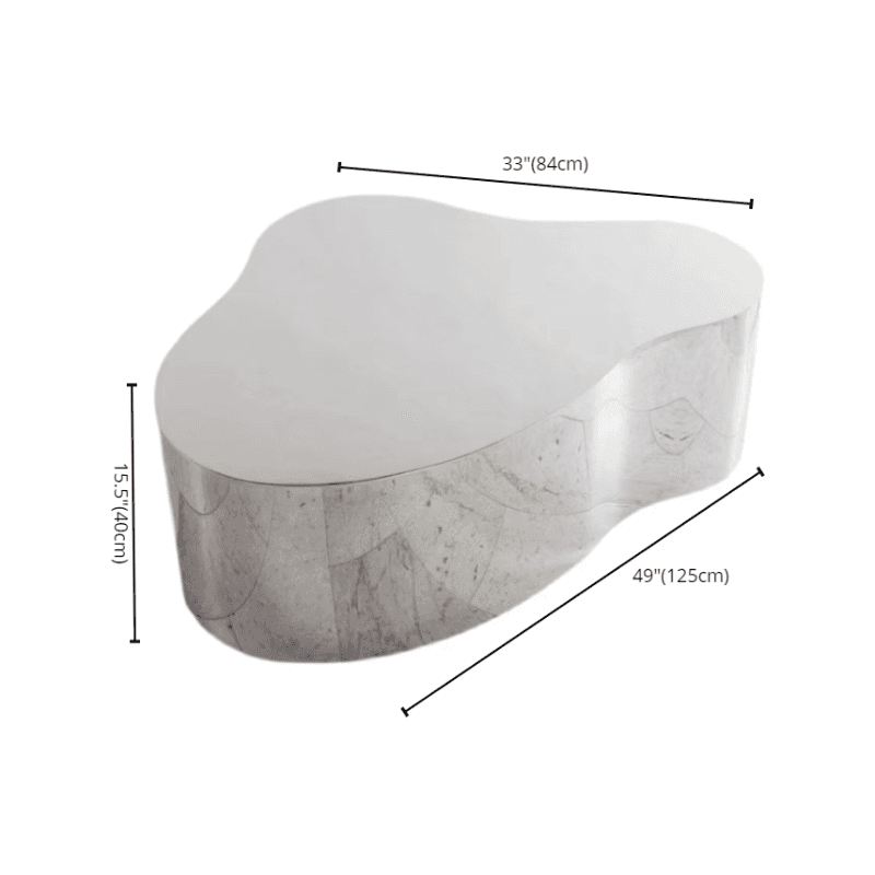 Silver Alloy Irregular/Circular-shaped Accent Table for Small Spaces thumbnail 18
