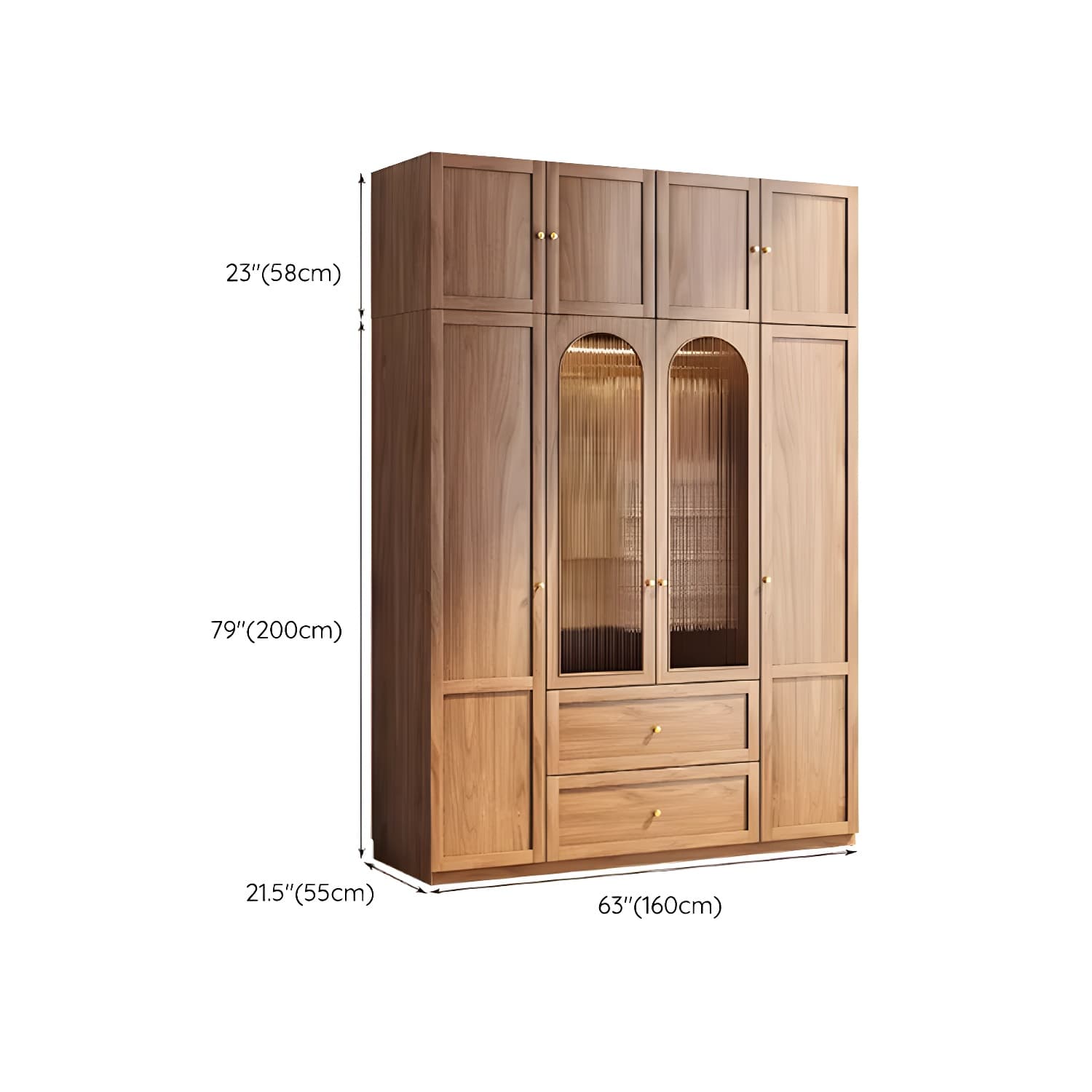 Fashionable Natural Wood Wardrobe Armoire for Stylish Closet Organization - image 17