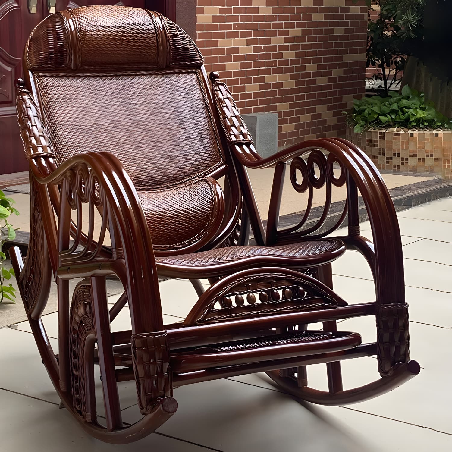 Traditional Recliner Chair Rattan/Wicker Recliner Chair for Living Room - image 4