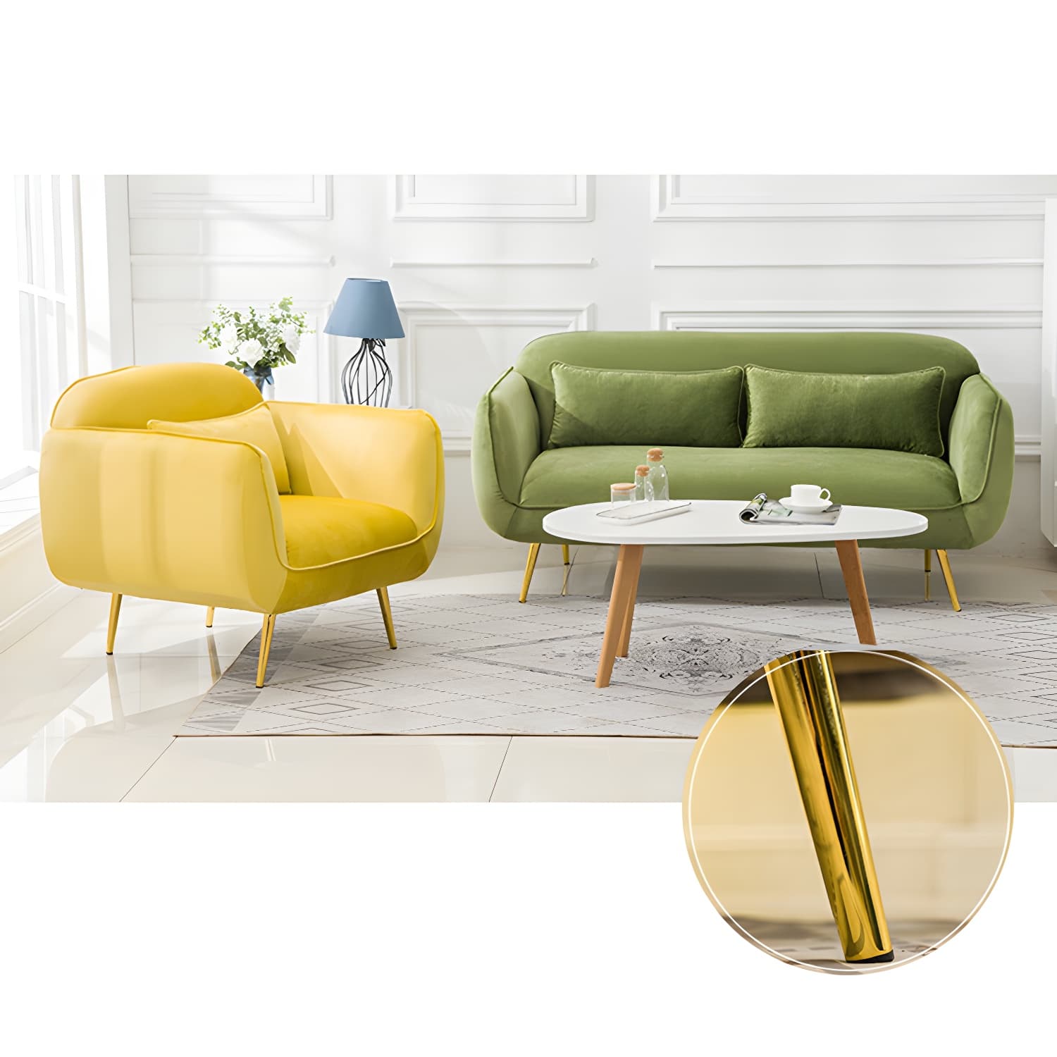 Glam Tight Back Loveseat with Flared Arm and Extra Pillows for Home and Apartment thumbnail 28