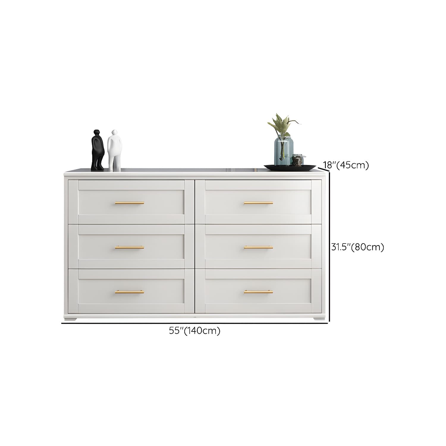 17.55-inch Width Solid Wood Storage Chest Classic Glam Storage Chest Dresser thumbnail 20