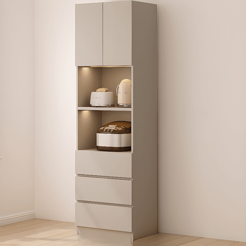 Simple Sideboard with Multiple Drawers, Closet Cabinet, Standard and Narrow Sizes, 1 or 2 Shelves, Wood Countertop, 2 to 5 Doors thumbnail 3