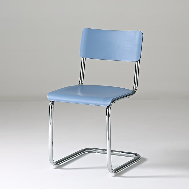 Modern Simple Style Ventilated Back Armless Chair with Metallic Alloy Legs thumbnail 2