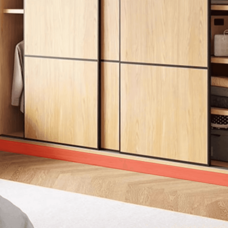 Natural Finish Modern Timber Self-supporting Wardrobe with Soft Close Drawer, Soft Close Door, and Clothing Rod thumbnail 4