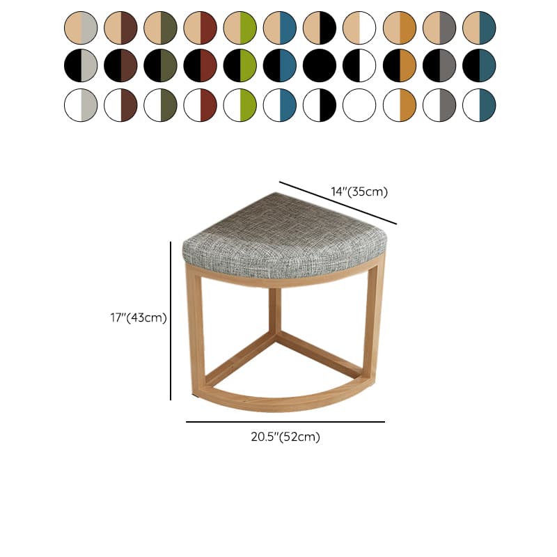 Reclaimed Wood Round Dining Table Set with Metal Toboggan Base and Upholstered Backless Chairs for 4 People thumbnail 42