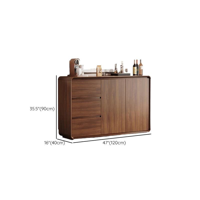 Narrow/Standard/Wide Auburn Sideboard with Lumber Adjustable Shelf, Locker, 3 Drawers and 4 Doors/2 Doors/Single Door thumbnail 12