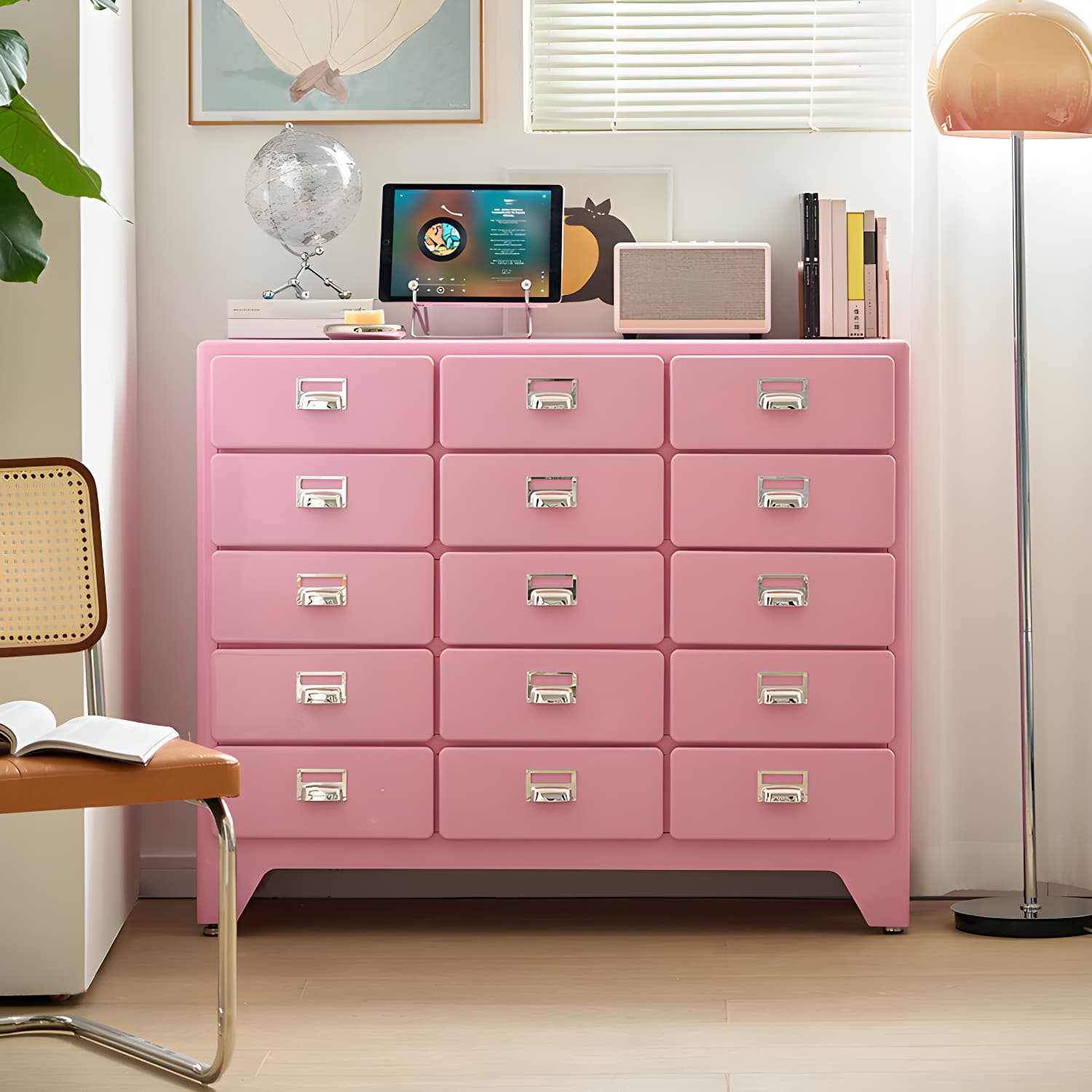 Modern Metal Dresser with Soft-Close Drawers for Bedroom Organization thumbnail 8