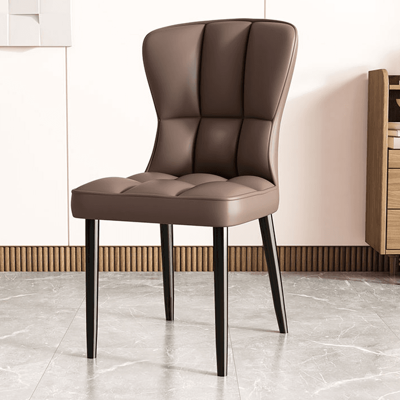 Casual/Lavish Side Chair with Wingbacked Upholstered Design and Steel Legs thumbnail 3
