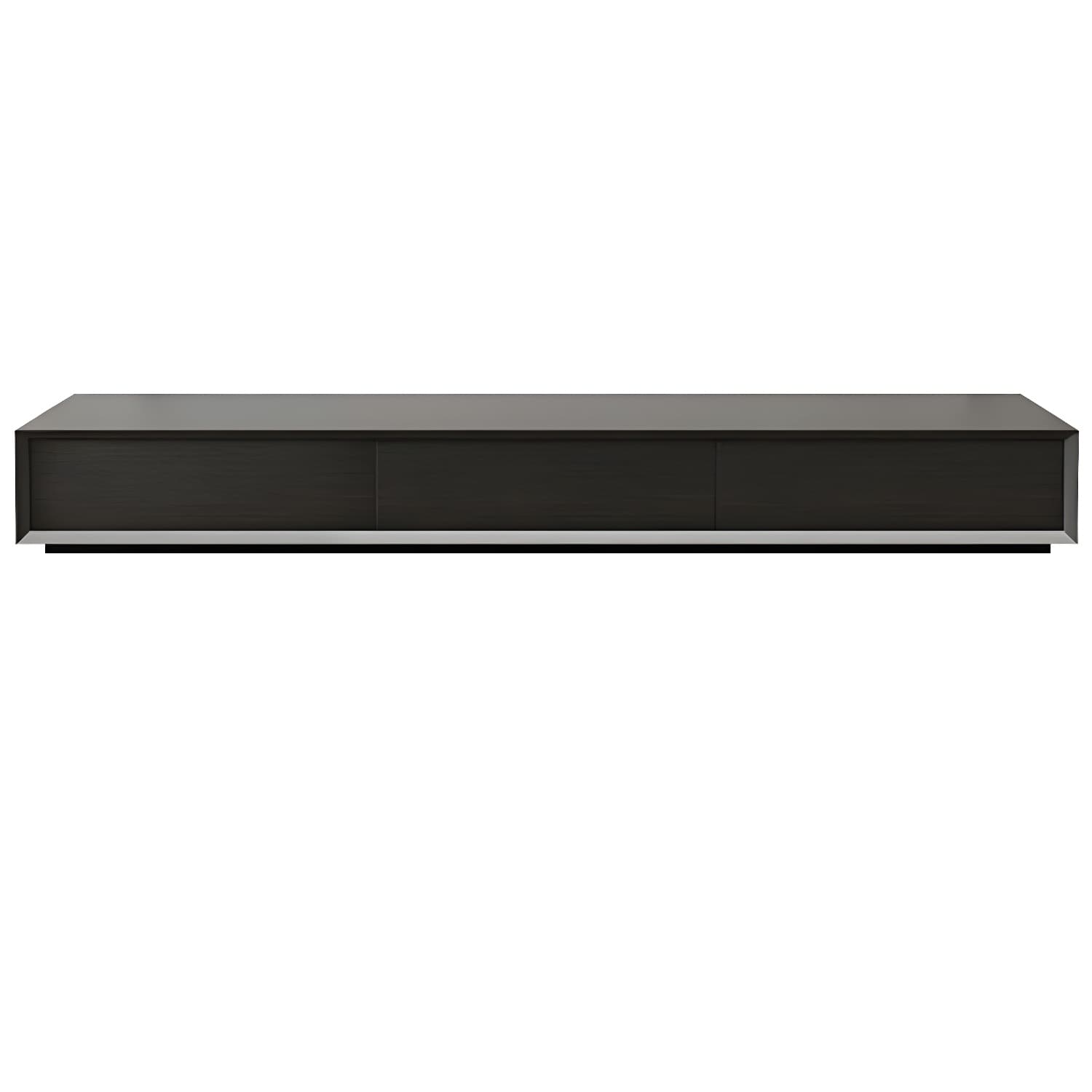 Modern Minimalist Black Finish TV Stand Console with Storage Drawers thumbnail 5