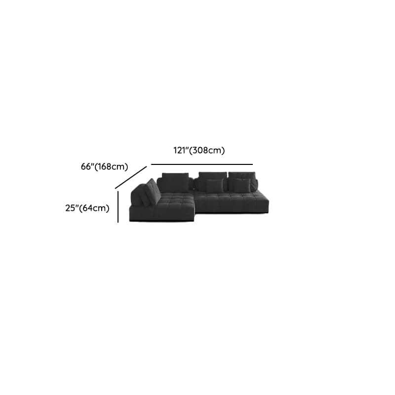 L-Shape Corner Sectional in Dark with Button-tufted Upholstery thumbnail 17