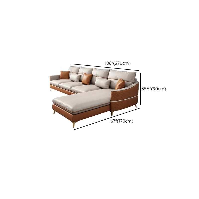 Straight/L-Shape Sofa/Sofa Chaise with Horizontal/Right Orientation, Sloped Arms, and Stitch-tufted Detailing thumbnail 15