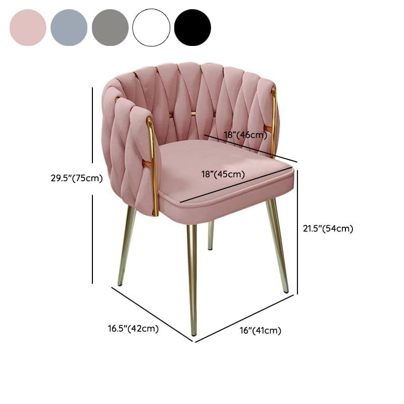 Glam Stable Framed Upholstered Arm Chair with Gold Base and Foot Pads for Dinette, Turned/Non-rotatable thumbnail 10