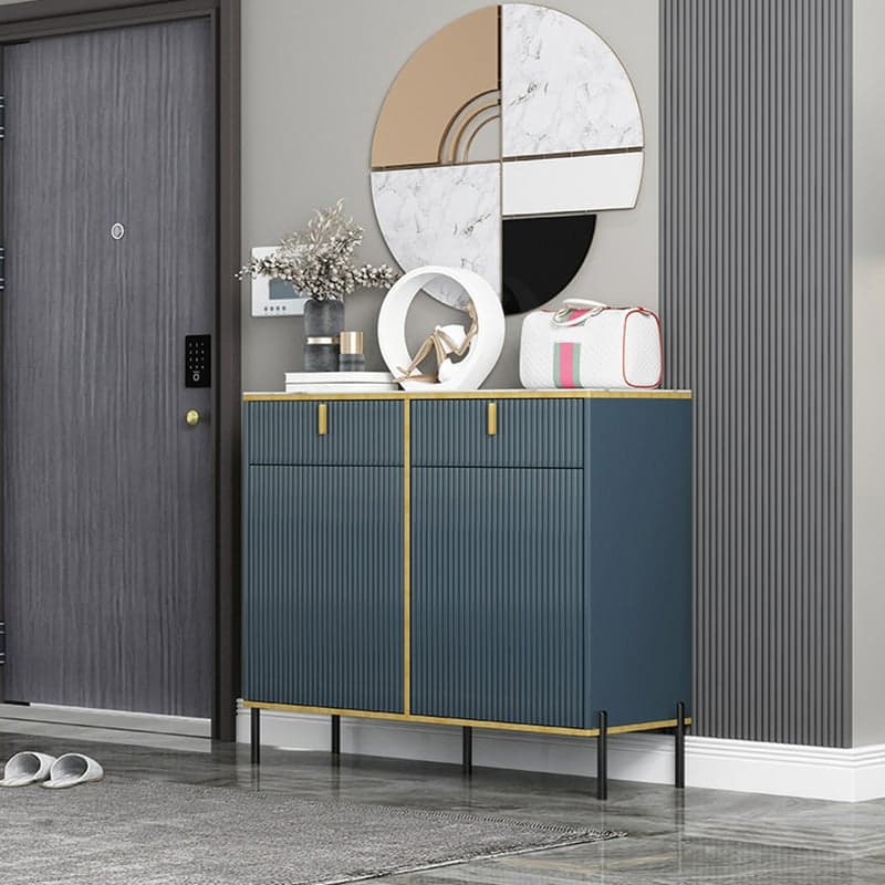 Free Standing Stone Wet-resistant Utility Storage Cabinet with 12 Interior Shelves & 3 Cabinets Living Room thumbnail 2