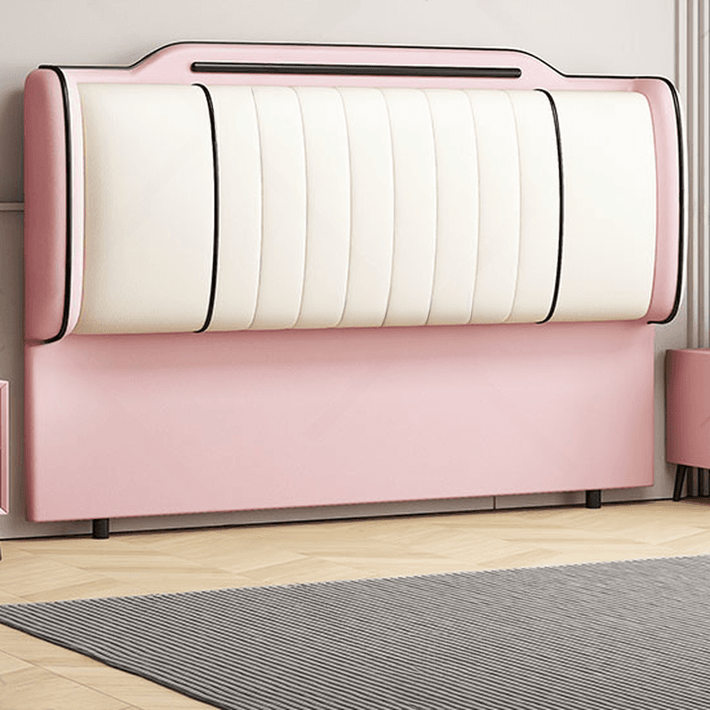 Simplistic Style Wingback Headboard with Camelback Shape in Pine Wood, No Distressing, Available in King/Queen/Full Sizes, Featuring Sponge Upholstery and Standard Height thumbnail 17