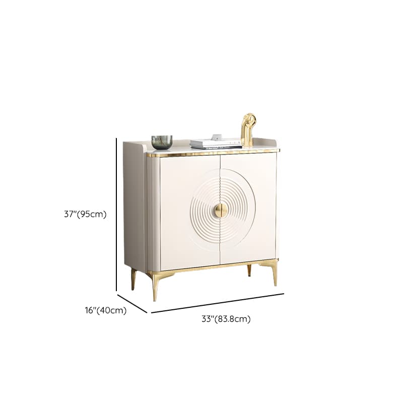 Glam Free Standing Utility Storage Cabinet for Parlor with Sintered Stone Countertop thumbnail 15