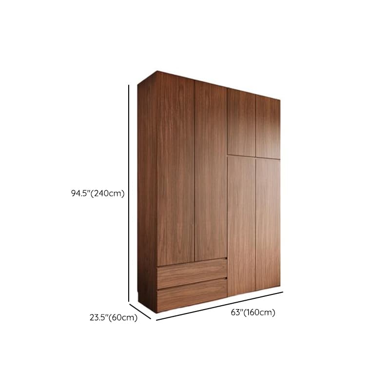 Acorn Minimalist Natural Wood Independent Wardrobe Closet with Soft Close Drawer, Soft Close Door, and Interior Shelves thumbnail 17