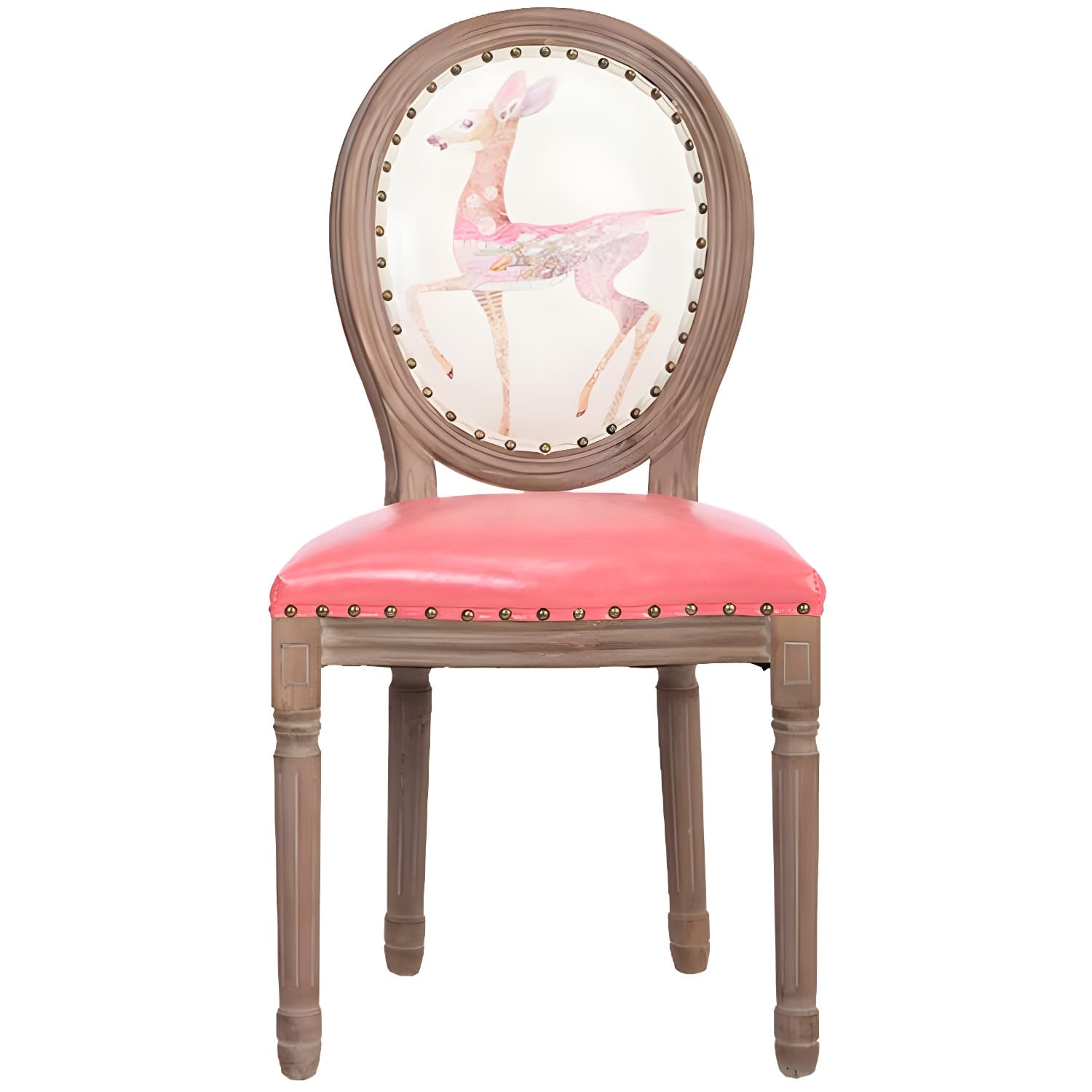 Solid Wood Country Style Dining Room Chair Matte Finish King Louis Back Side Chair thumbnail 13