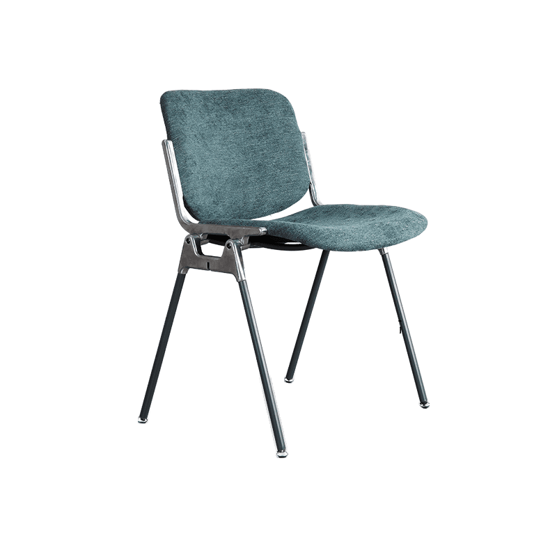Old School Ventilated Back Armless Chair with Ink/Metallic Metal Legs, Nestable thumbnail 6
