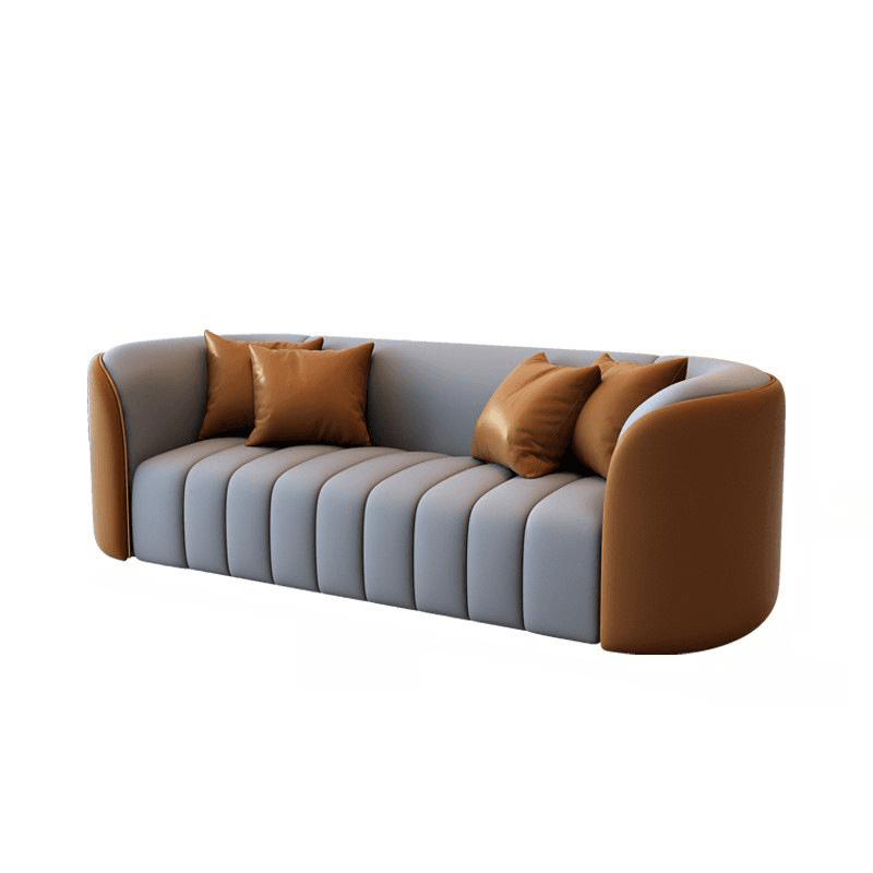 Trendy Grey/Ivory Solid Color 3-seater/for 2/1 Person Floor Sofa/Loveseat/Single Sofa with Tuxedo Arm for Sitting Room thumbnail 15