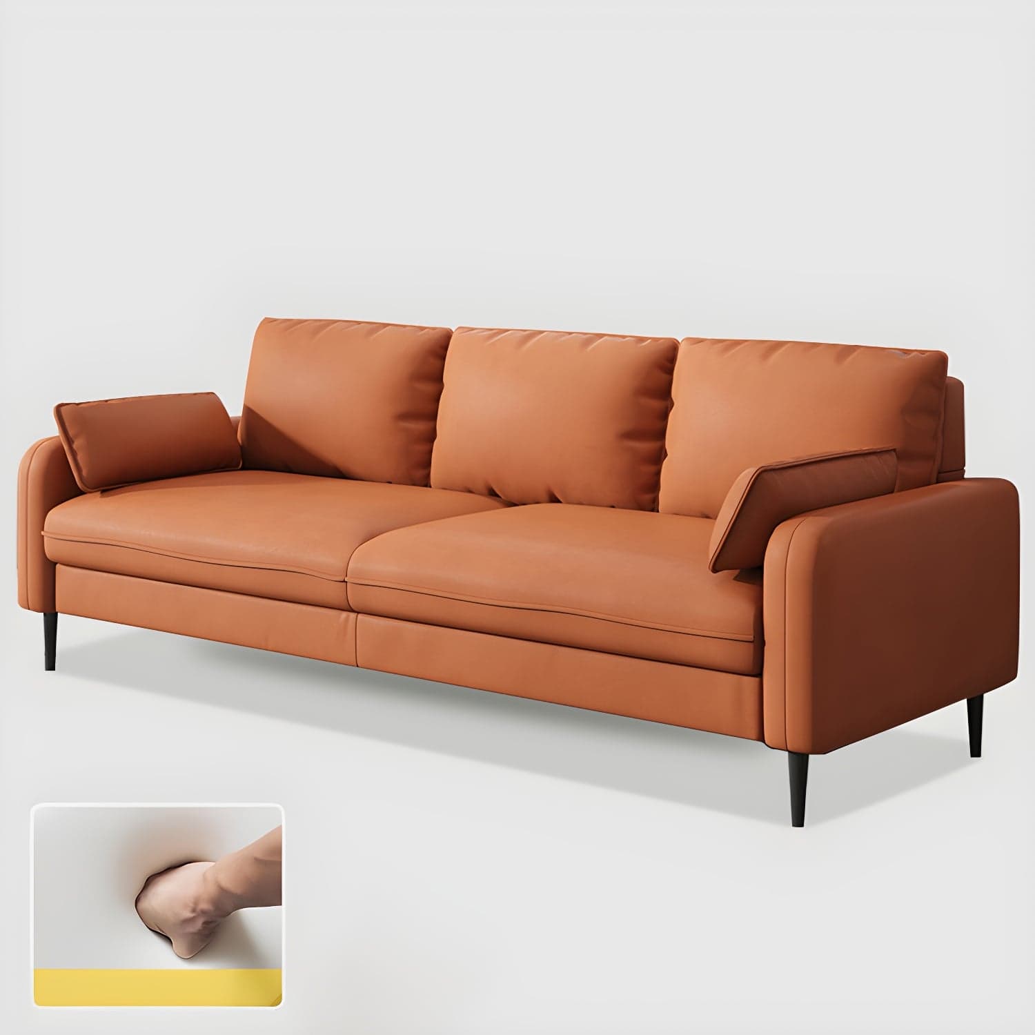 Modern Pillow Back Sofa with Storage Not Included for 35-40 Women thumbnail 9
