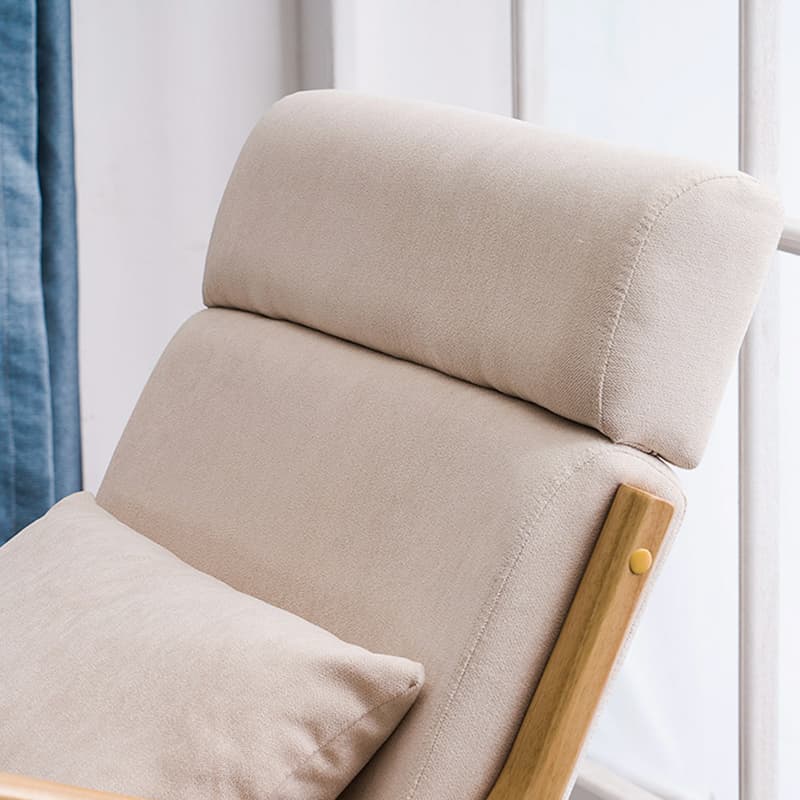Nordic Natural Cotton Stationary Rocking Couch Chair with Back thumbnail 21