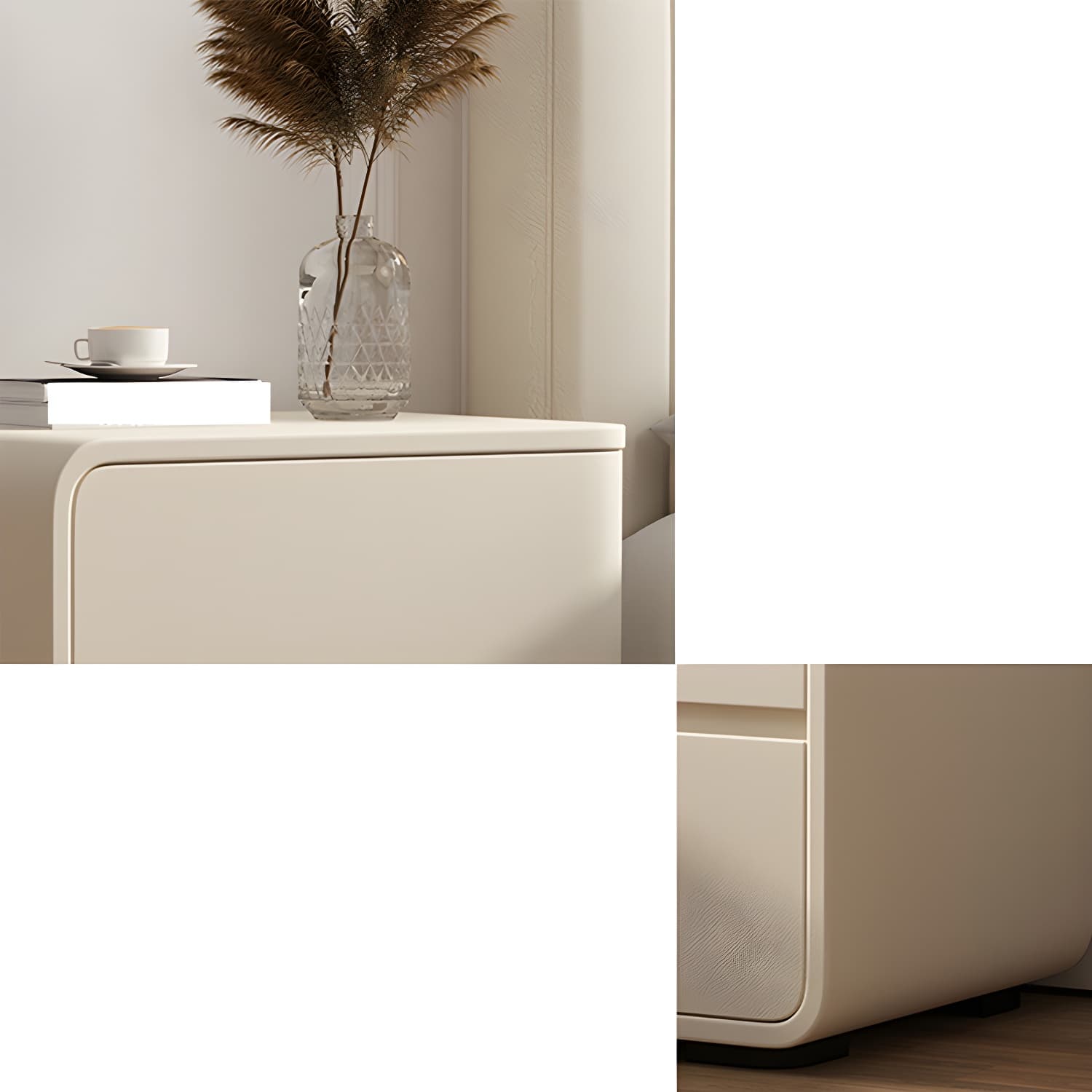 Scandinavian Pine Accent Table Nightstand Drawers Included with Legs thumbnail 15