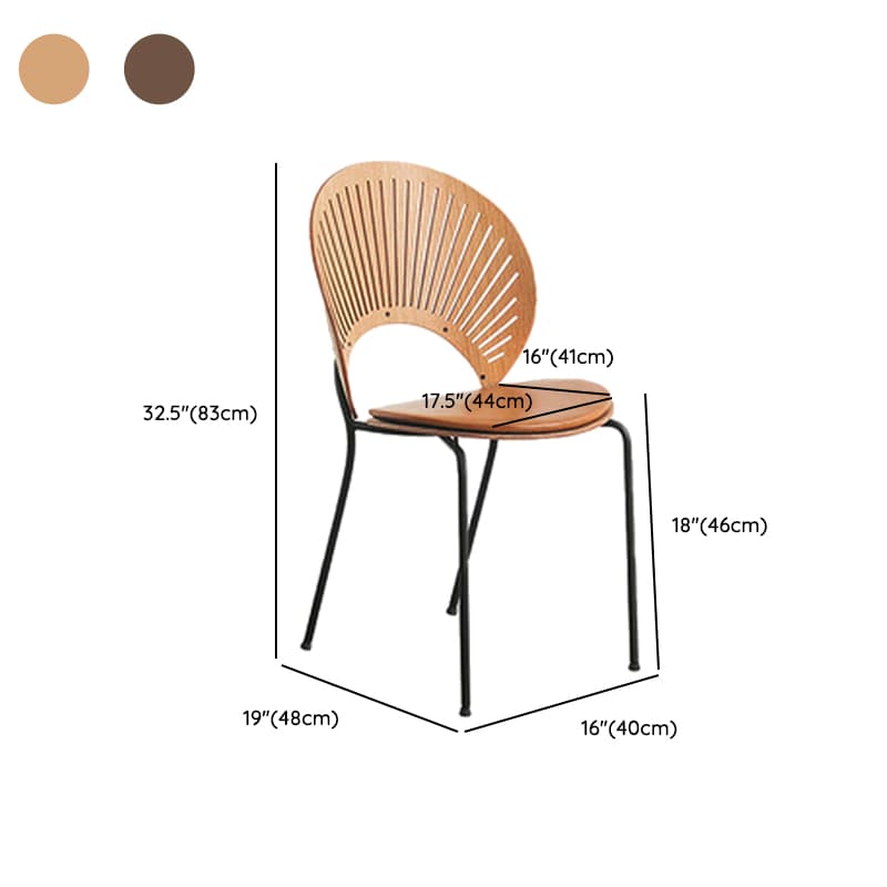 Dining Room Sturdy Side Chair with Outlined Frame and Foot Pads thumbnail 34