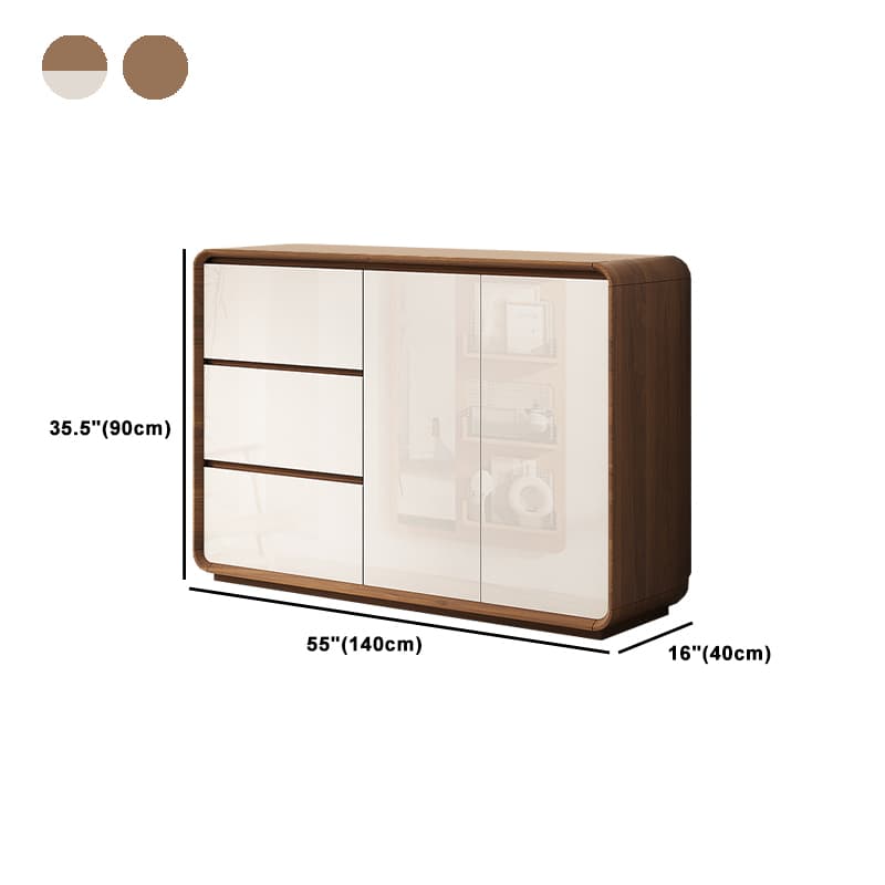 3 Drawers & 2 Doors/3 Doors/1 Door & Two Internal Shelves/Four Internal Shelves Simple Narrow/Standard Flooring Sideboard with Compartment - image 19