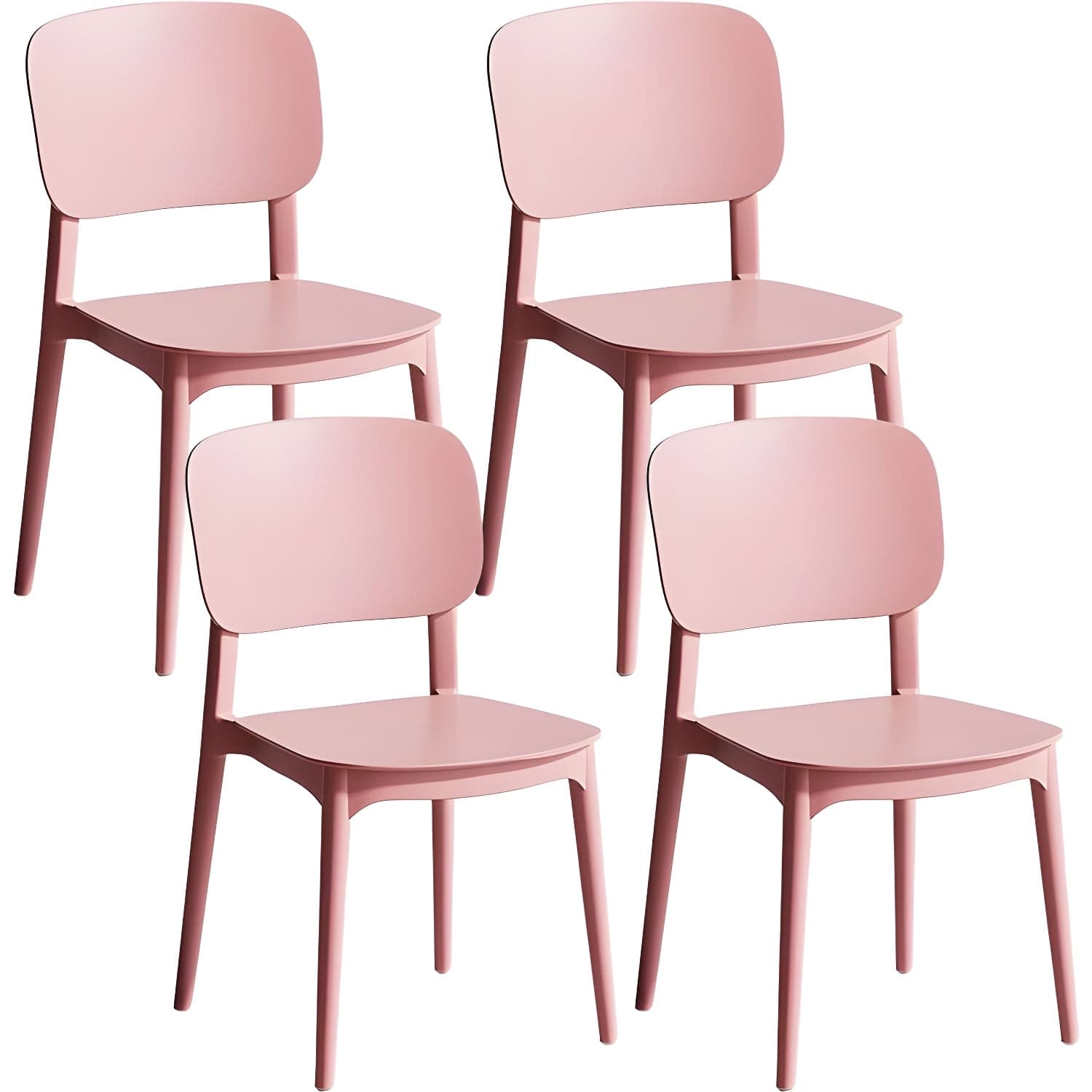 Scandinavian Style Stackable Kitchen&Dining Chair, Plastic and Non-Upholstered thumbnail 6