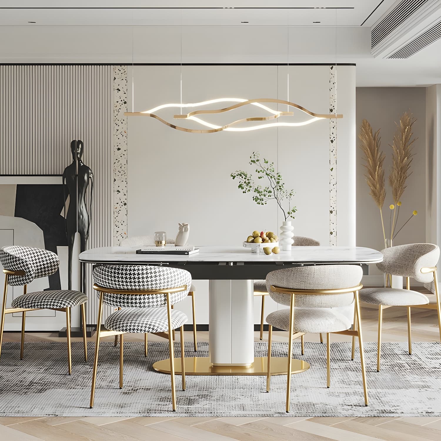 Restaurant Scandinavian Upholstered Side Chair Matte Finish Open Back Dining Chair thumbnail 10