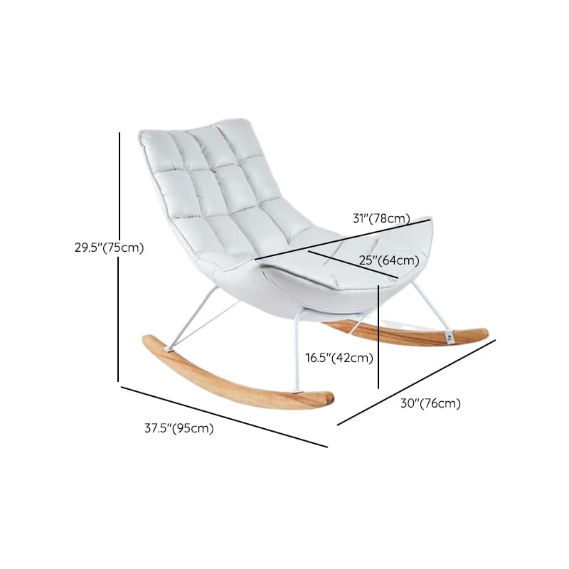Comfortable Upholstered Rocking Chair with Solid Wood Frame for Modern Home Decor thumbnail 19