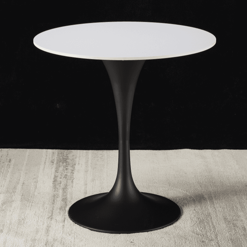 Chalk Circular Stone Art Deco/Glamorous Dining Table for 2, Scratch-immune & Fixed Table thumbnail 13