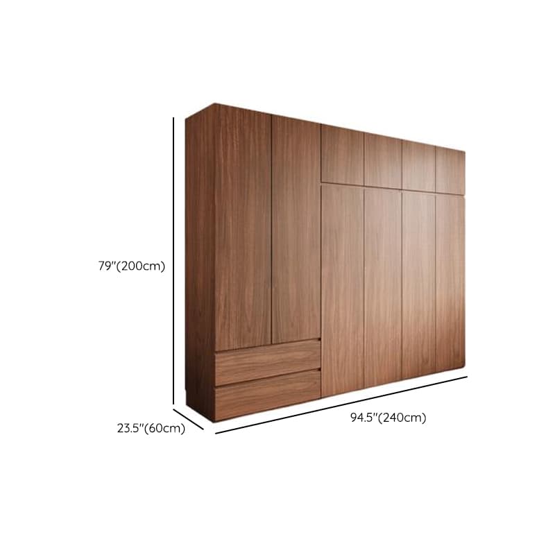 Acorn Minimalist Natural Wood Independent Wardrobe Closet with Soft Close Drawer, Soft Close Door, and Interior Shelves thumbnail 19