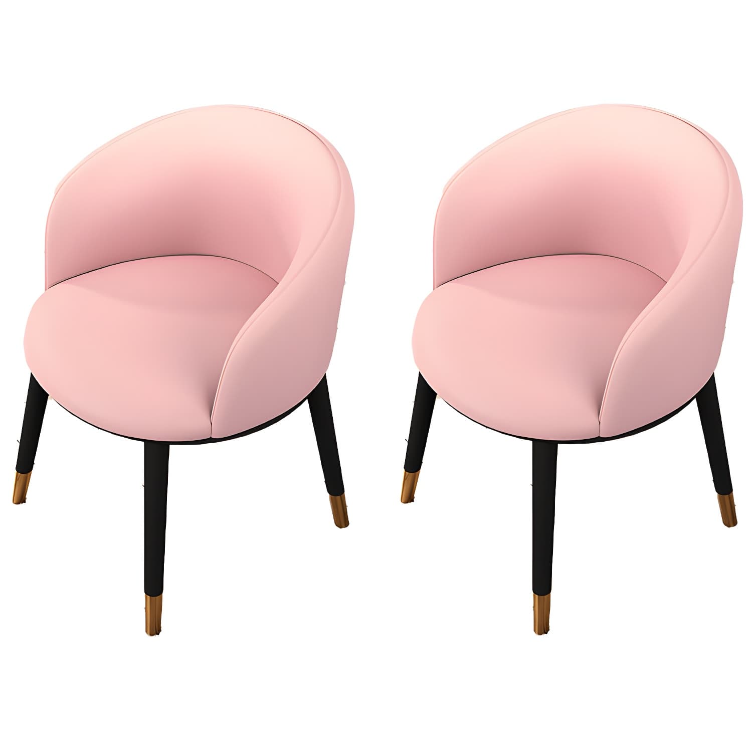 Contemporary Leather Home Arm Chair Solid Back Matte Finish Dining Chair thumbnail 17