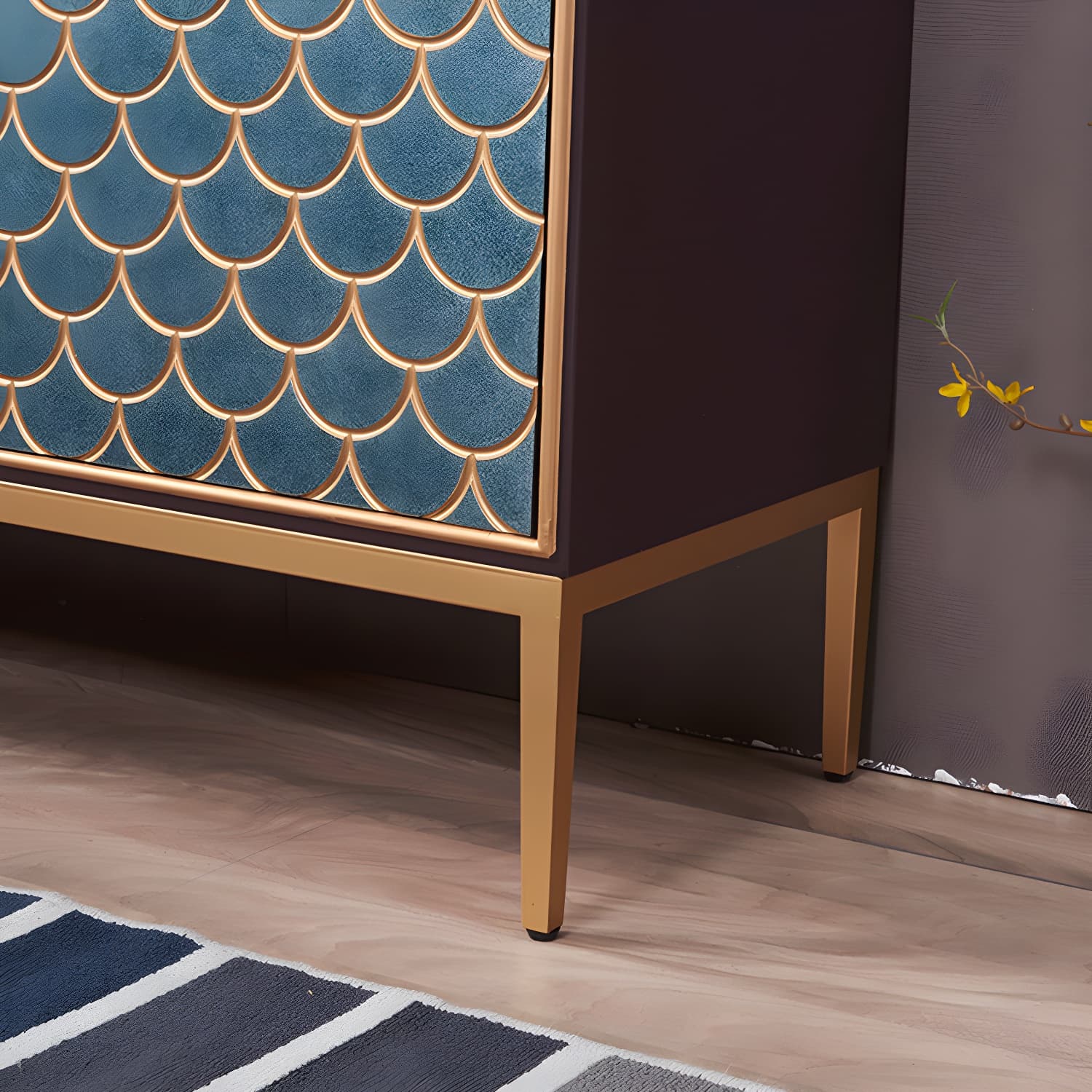 Industrial Accent Cabinet with Cup Pulls Doors and Straight Legs thumbnail 11
