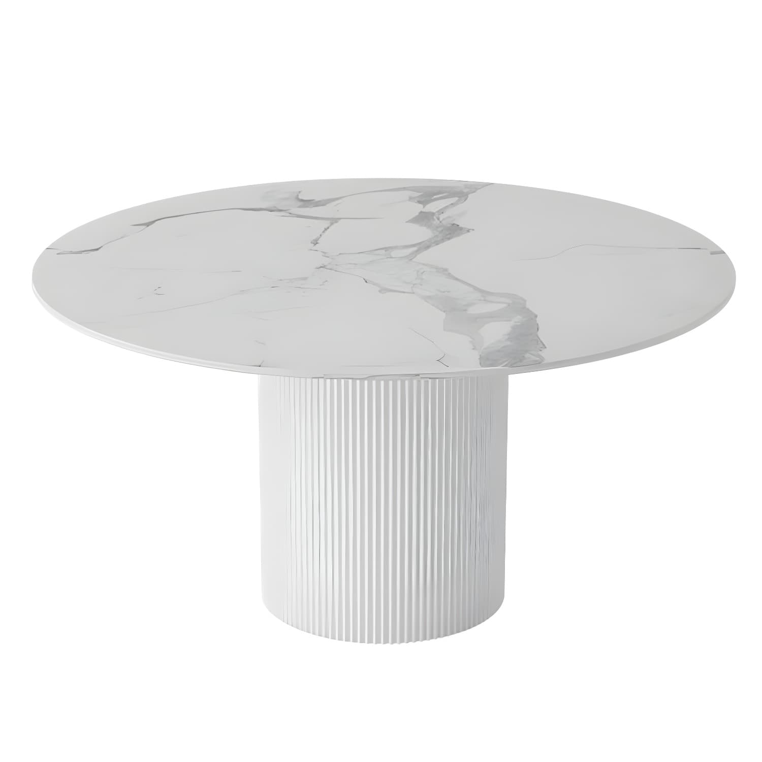 Modern 1/4/5/7 Pieces Dining Set Round Stone Dining Table for Kitchen thumbnail 5