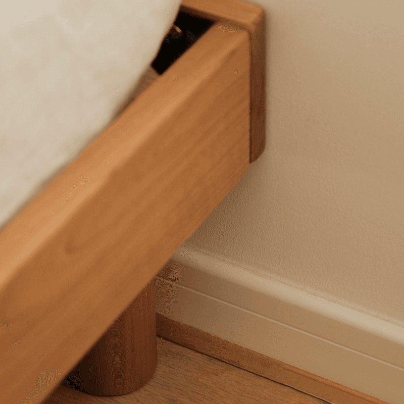 Natural Color Solid Color Tatami Bed for Bedroom thumbnail 6