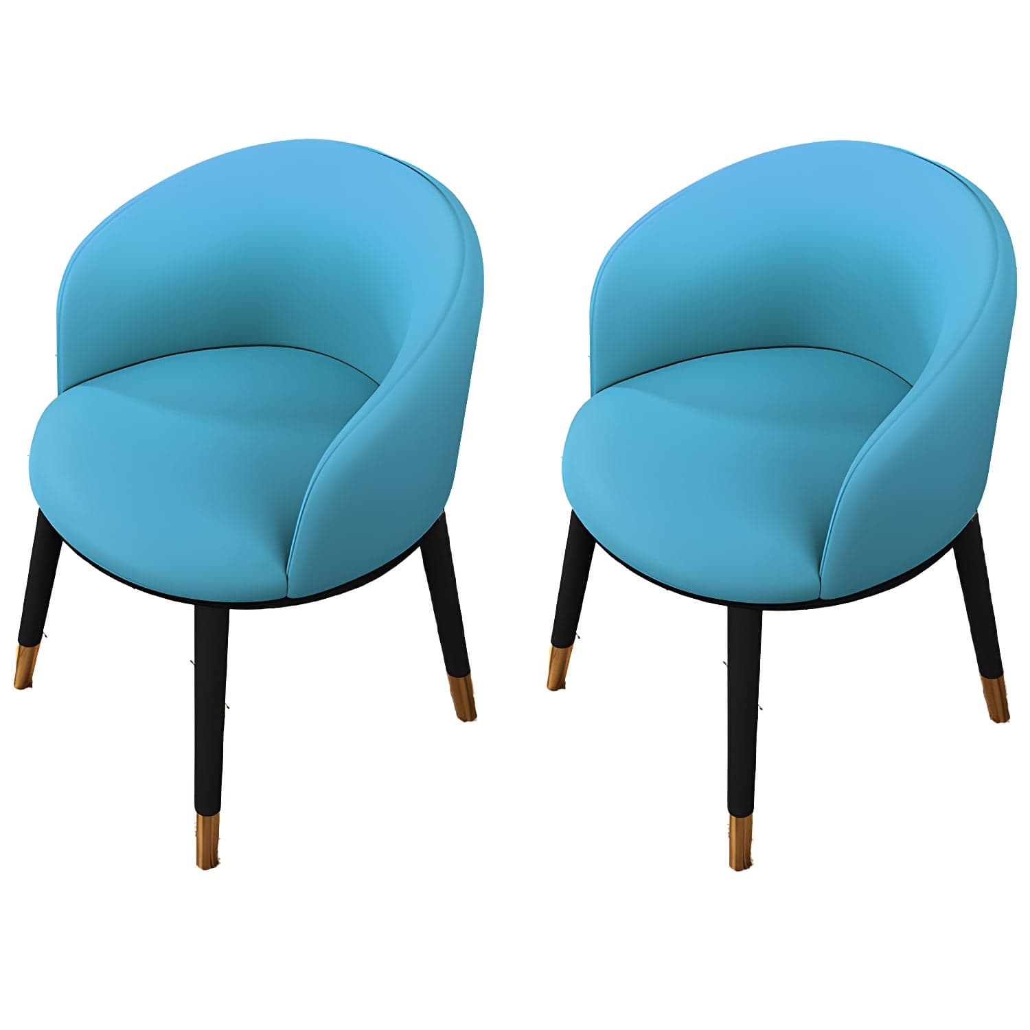 Contemporary Leather Home Arm Chair Solid Back Matte Finish Dining Chair thumbnail 1