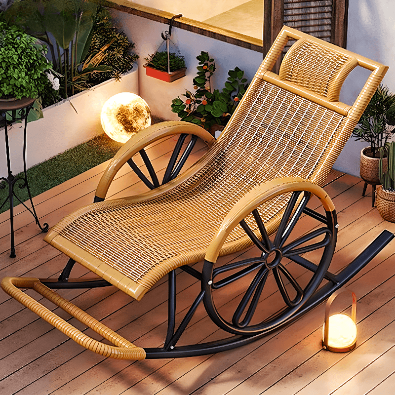 Simple Synthetic Rocking Chair with Scratch-tolerant Track Arm thumbnail 3