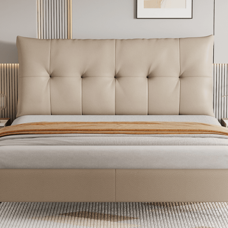 Trendy Panel Headboard with No Distressing, Piled Tufted Rectangle for Queen/Full Bed, Sponge Upholstery Fill, Standard Height thumbnail 8