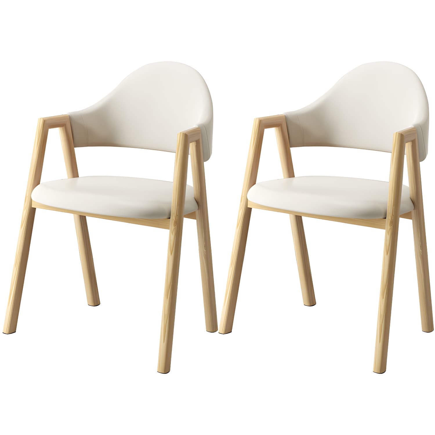 Scandinavian Study Room Metal Arm Chair Colorful Open Dining Chair with Natural Legs thumbnail 16