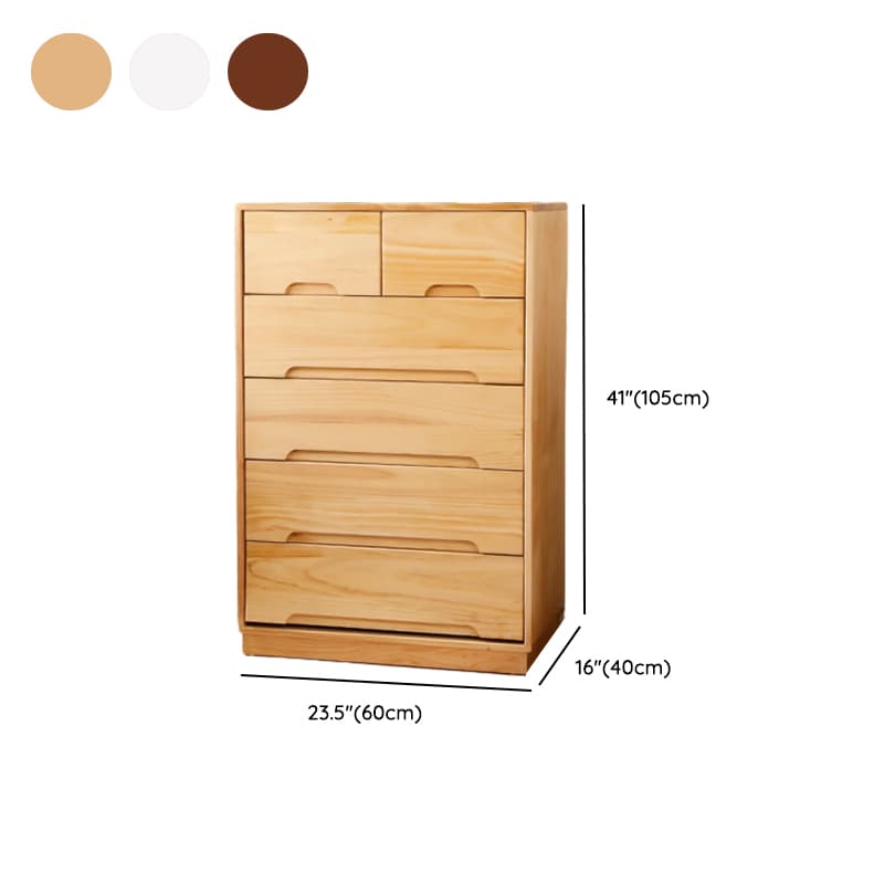 Modern Natural Wood Vertical Lingerie Chest with 6 Drawers/7 Drawers/5 Drawers thumbnail 17