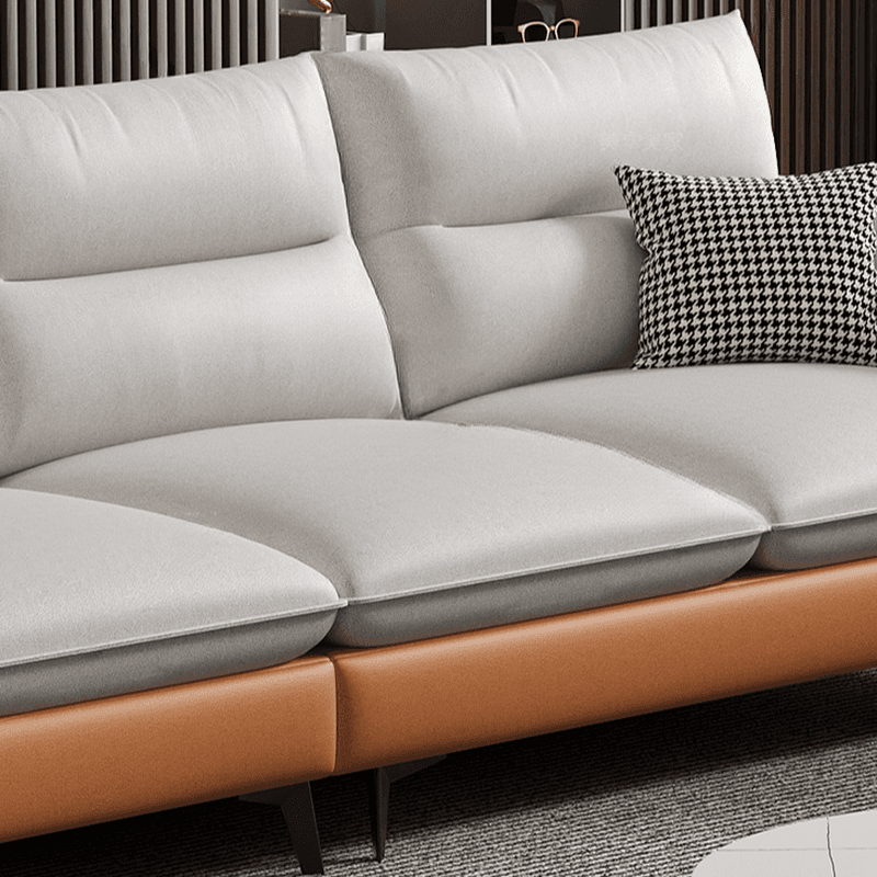 Tech ClothUpholstered Sofa Couch/Single Sofa in Chalk for Parlor with Flared Arm in a Modern Style thumbnail 7