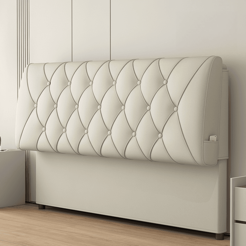 King(76"W x 80"L)/Queen(60"W x 80"L)/Full(54"W x 75"L) Piled Rectangle Panel Headboard With Legs, Sponge Filling, Standard（36-55“） Height and Lumber Frame thumbnail 4
