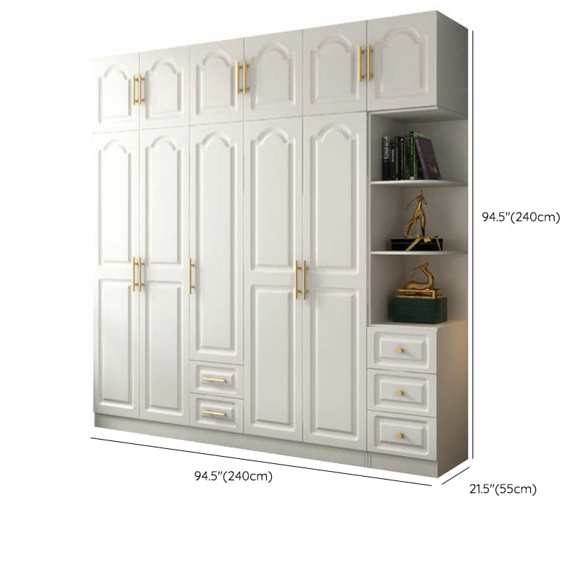 Contemporary Wood Chalk Wardrobe Closet with Interior Shelves&Clothing Rack&3-Drawer/6 Drawers/5-Drawer thumbnail 28