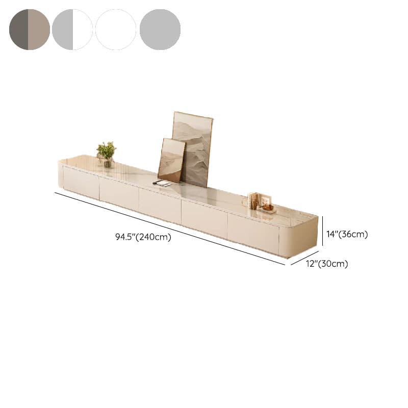 Rectangular Sintered Stone Countertop TV Stand with 3-Drawer/5 Drawers/4 Drawers and Cable Management in a Modern Simple Style thumbnail 18