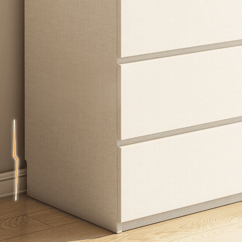 Minimalist Chalk Wooden Cabinet Armoire with Soft Close Drawer, Soft Close Door, Interior Shelves, and Clothing Rod thumbnail 8